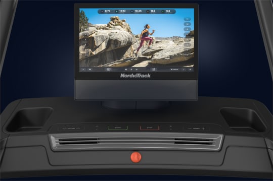 console image of the NordicTrack X16 treadmill