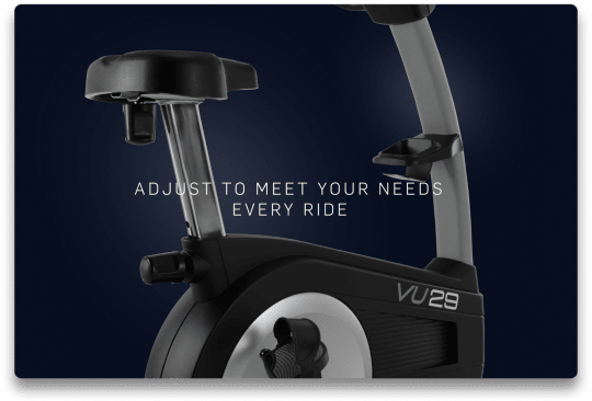 adjustable seat of the VU 29 exercise bike