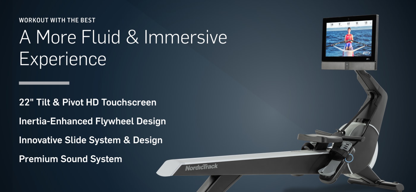 22 inch HD display, inertia-enhanced flywheel, innovative slide system and premium sound system
