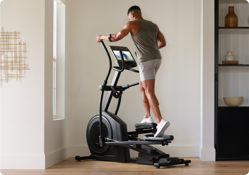 Man riding the AirGlide 14i Elliptical