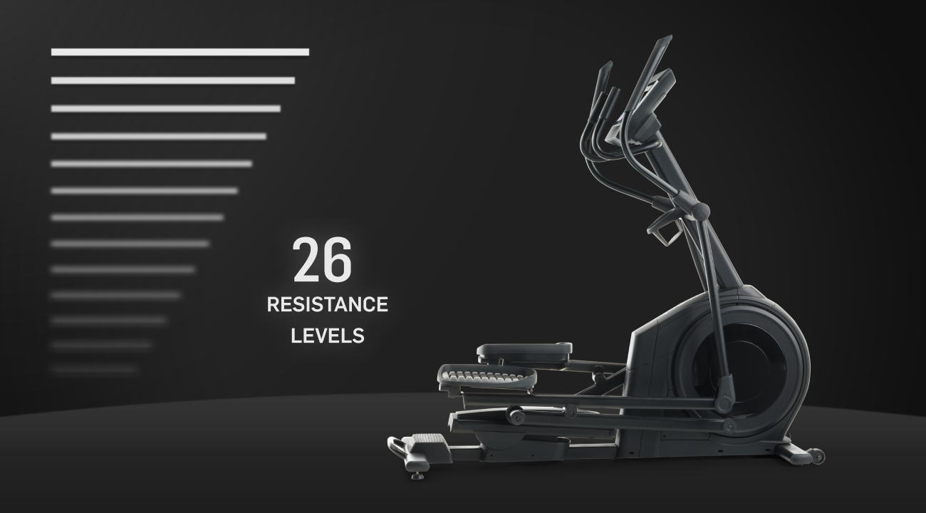 Enjoy a variety of low-impact ways to challenge yourself with the AirGlide 14i elliptical machine.