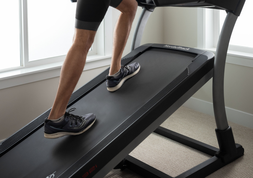 NordicTrack treadmill with an incline.